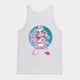 Robot and little bird in nature Tank Top